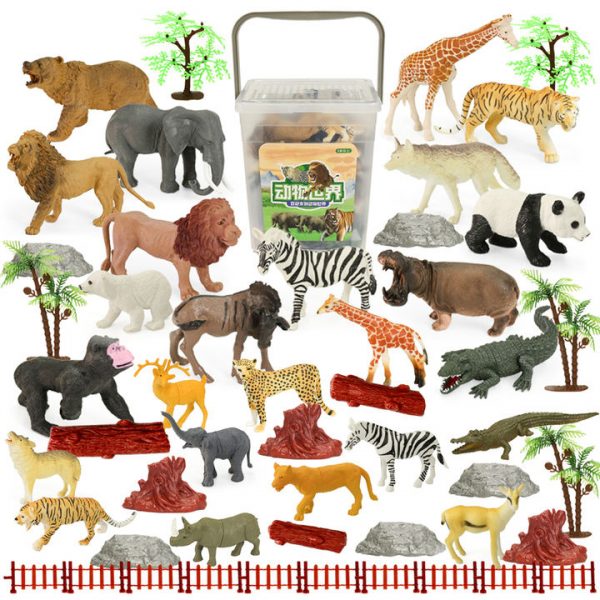 Africa model 50pcs hollow plastic PVC toy animal