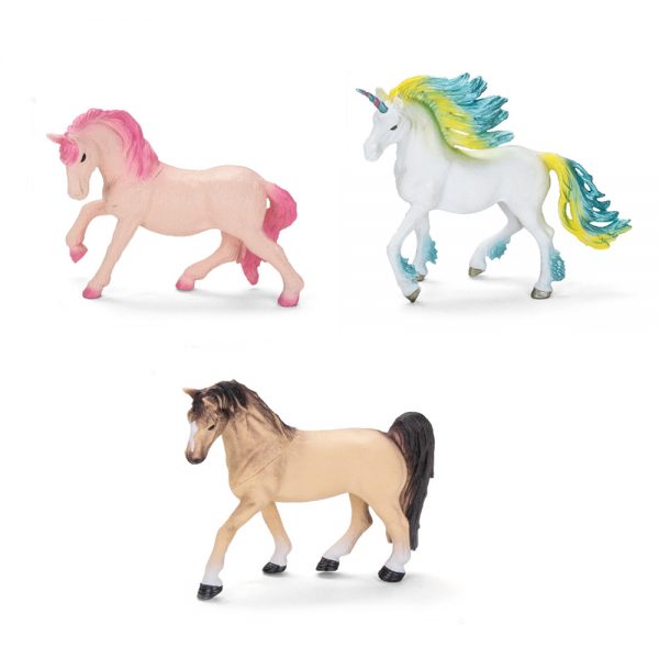 Wholesale cute 8 inches horse model toy hollow PVC unicorn