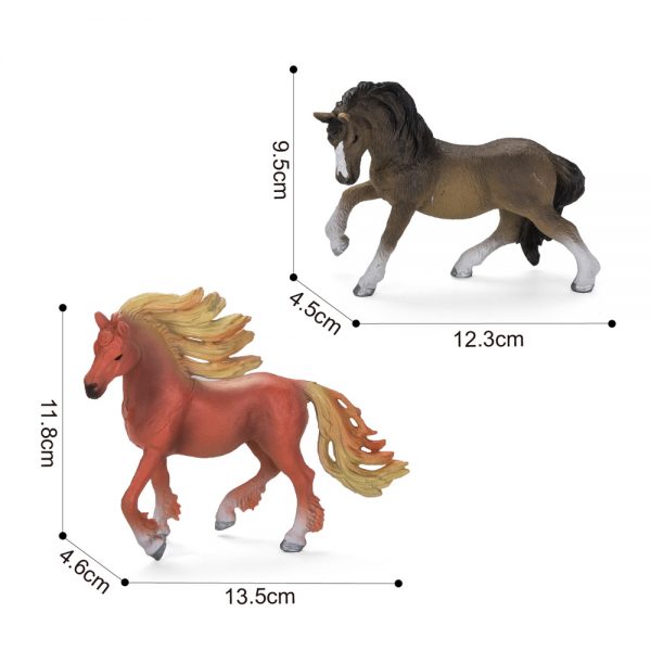 8 inches hollow plastic toy horse 3d model
