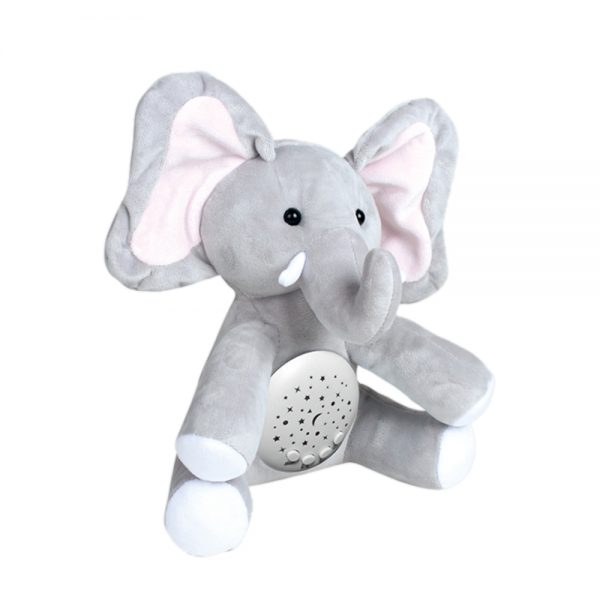 Night light plush toy stuffed elephant with music and sound