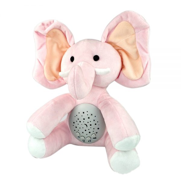 Night light plush toy stuffed elephant with music and sound