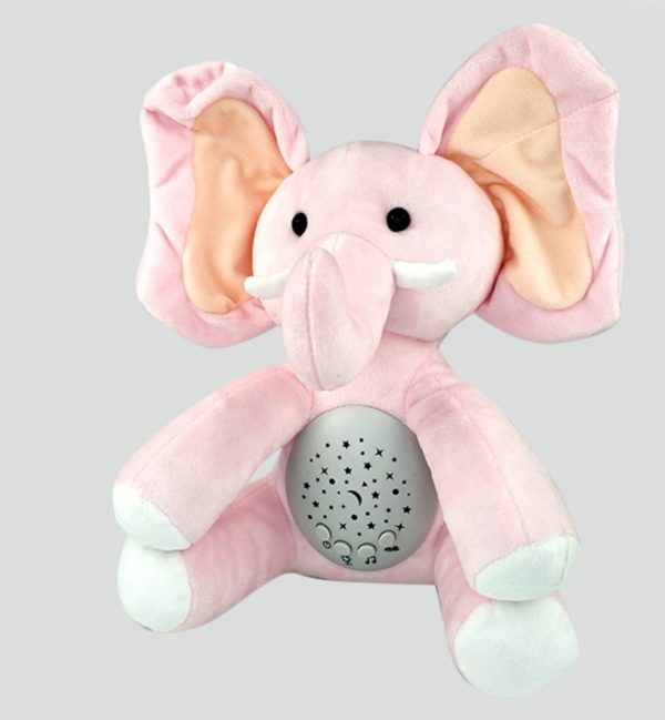 Night light plush toy stuffed elephant with music and sound