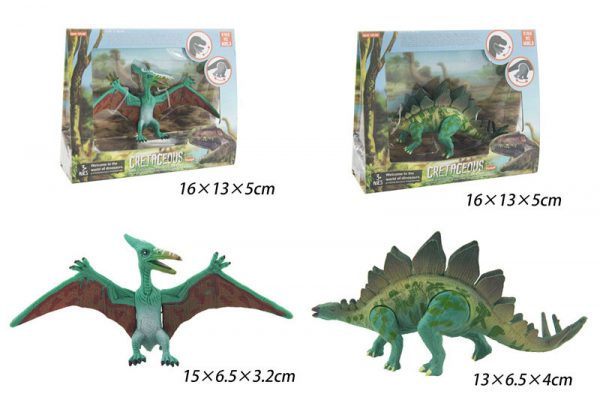 pterosaur stegosaurus dinosaur mini toy figurine