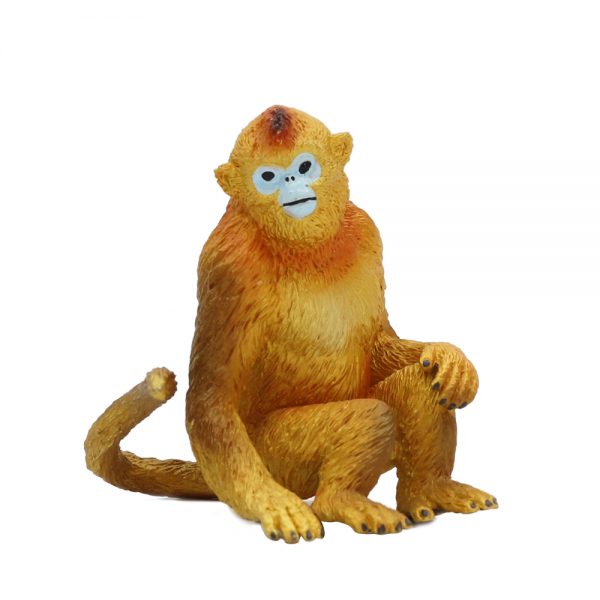 Solid vivid plastic wild animal toy PVC model golden monkey