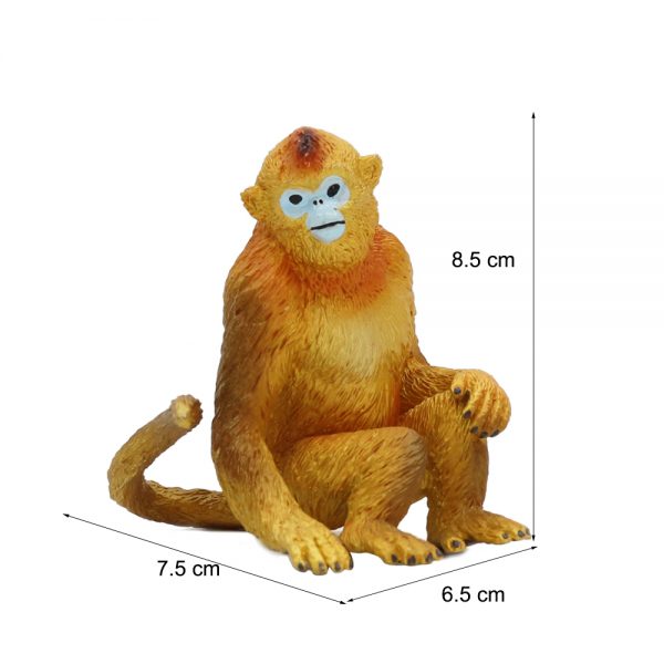 Solid vivid plastic wild animal toy PVC model golden monkey