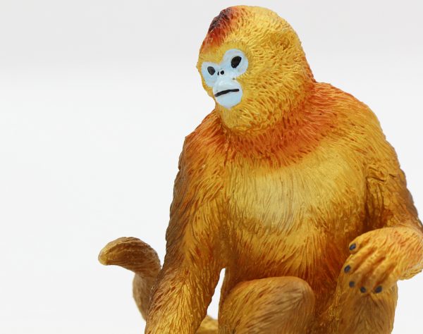 Solid vivid plastic wild animal toy PVC model golden monkey