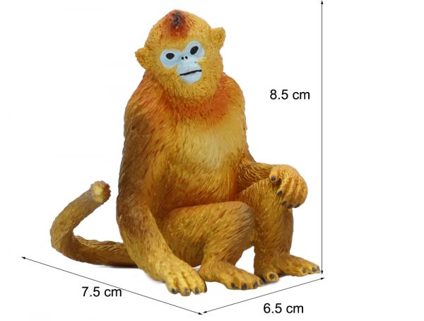 Solid vivid plastic wild animal toy PVC model golden monkey