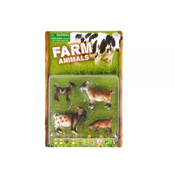 4kinds mixed packaging farm animal figure toy plastic goat