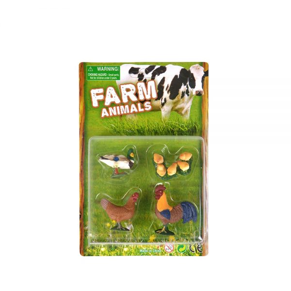 Mini realistic chicken hen rooster model plastic farm animal toy