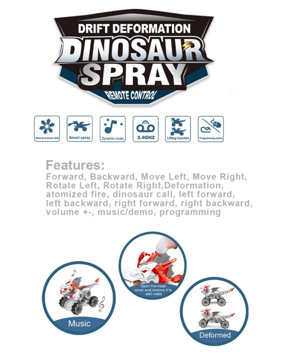 pray function change model deformation dinosaur rc toy