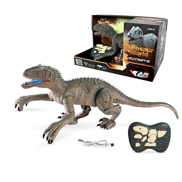 Electric walking dinosaur rc toys remote control with sound and light
