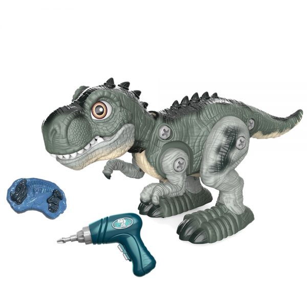 Radio control diy dinosaur model gift plastic take apart T-rex Triceratops assembly kids toy
