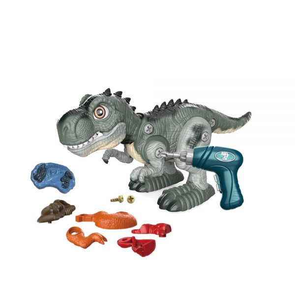 Radio control diy dinosaur model gift plastic take apart T-rex Triceratops assembly kids toy