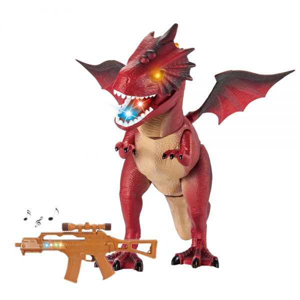 Electric gun shape sharking head plastic remeto control toy dragon