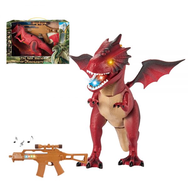 Electric gun shape sharking head plastic remeto control toy dragon