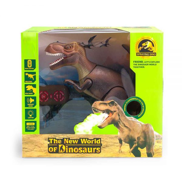 Walking T-REX model remote control spray dinosaur toy with sound