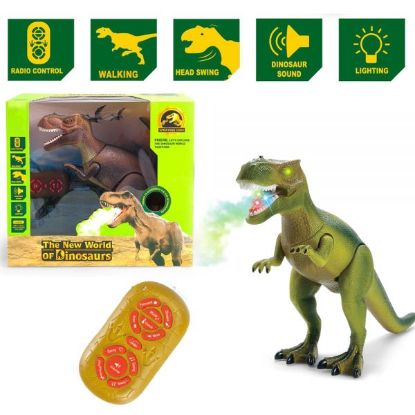 Walking T-REX model remote control spray dinosaur toy with sound