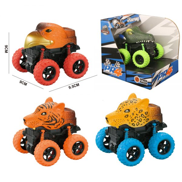 Animal model 3d friction racing car toys
