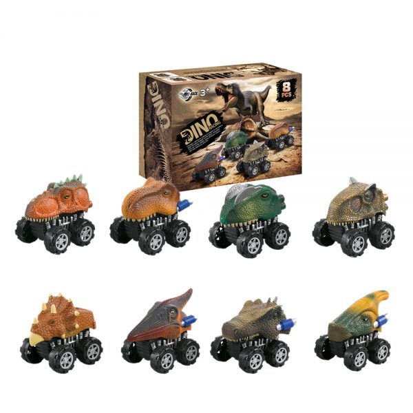 Plastic animal dinosaur toy pull back car