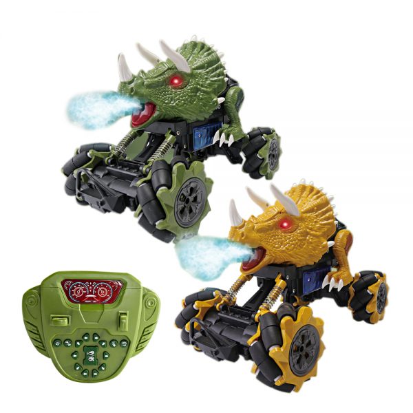 1/16 stunt spray USB charged dancing Triceratops dinosaur radio control car toy
