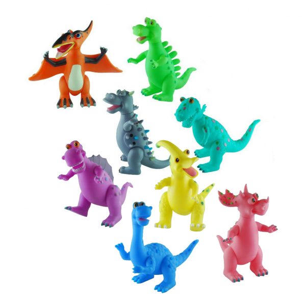 Colorful stuffed cotton soft plastic vinyl dinosaur toys
