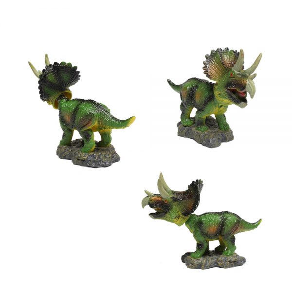 Realistic dinosaur shaking head toy figure for car
