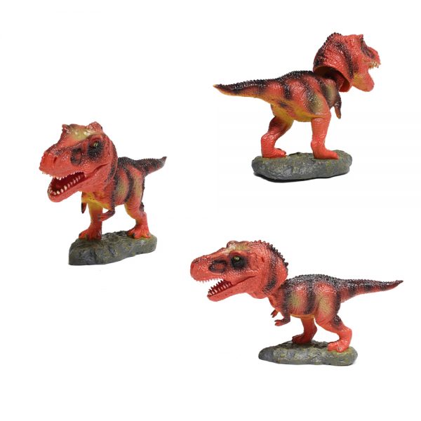 Realistic dinosaur shaking head toy figure for car