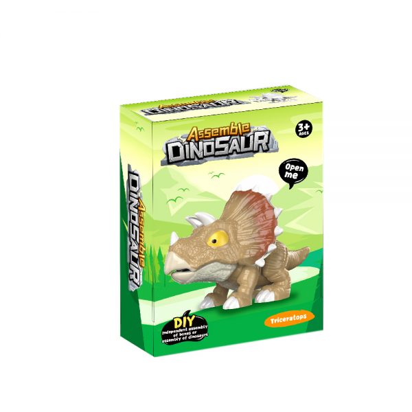 2 in 1 figure and skeleton plastic toy diy 3d assembling dinosaur