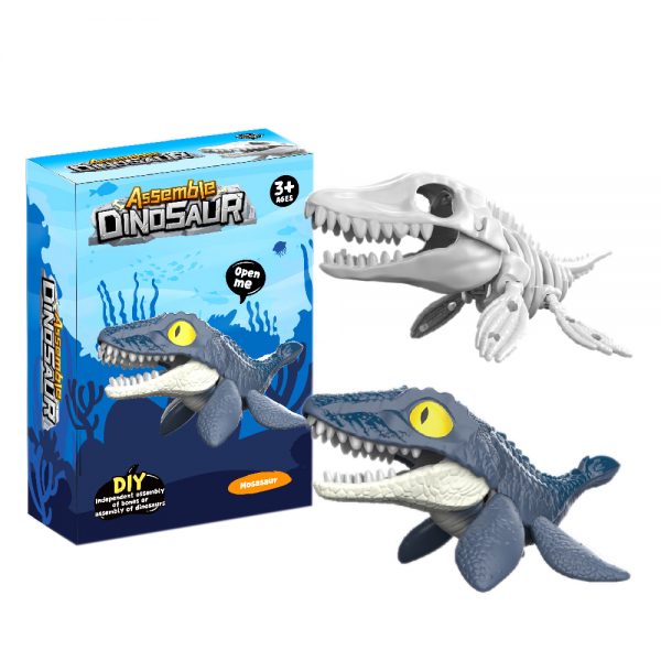 Mosasaurus figure skeleton 3d diy assemble dinosaur