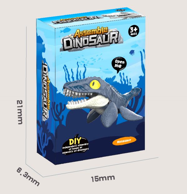 Mosasaurus figure skeleton 3d diy assemble dinosaur
