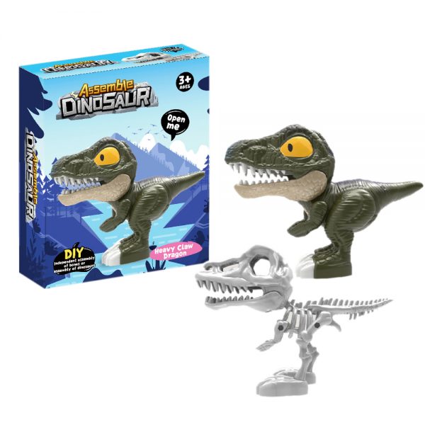 2 layer skeleton and figure take apart plastic assembly diy toy dinosaur