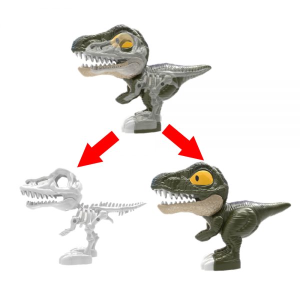 2 layer skeleton and figure take apart plastic assembly diy toy dinosaur