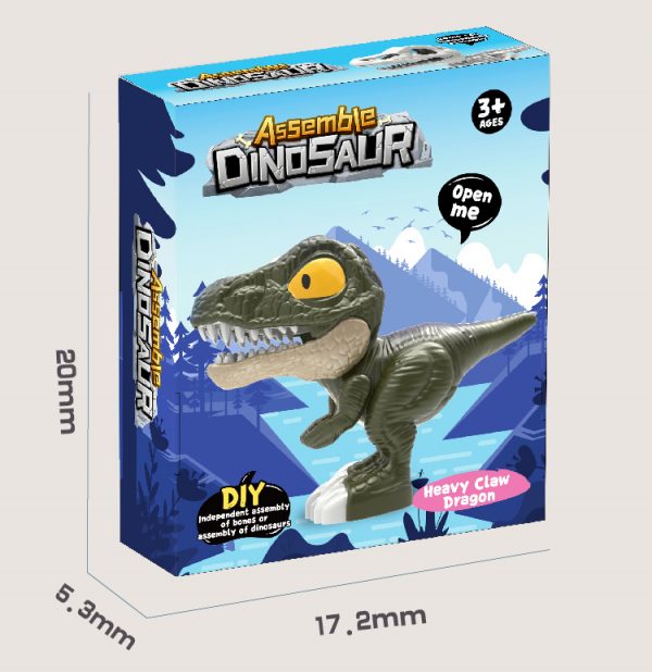 2 layer skeleton and figure take apart plastic assembly diy toy dinosaur
