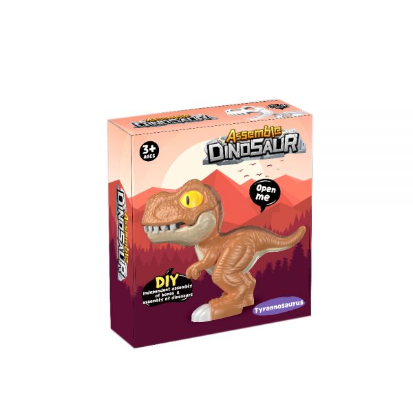 T-rex 2 layer plastic skeleton figure assembly building toys