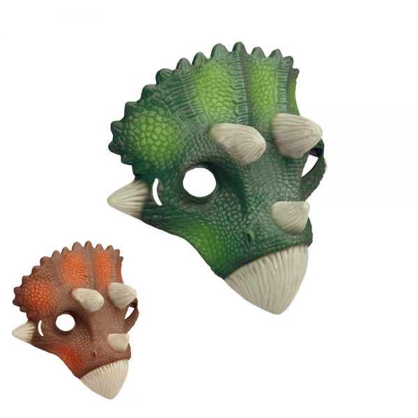 Triceratops plastic PVC realistic dinosaur head mask