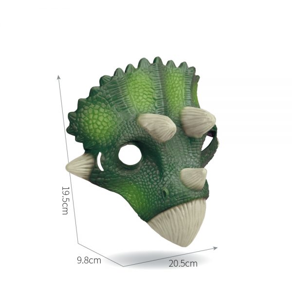 Triceratops plastic PVC realistic dinosaur head mask