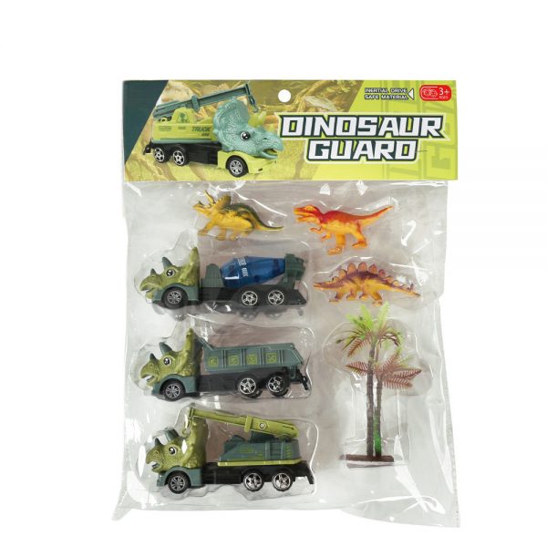 Dinosaur play set toy with friction car