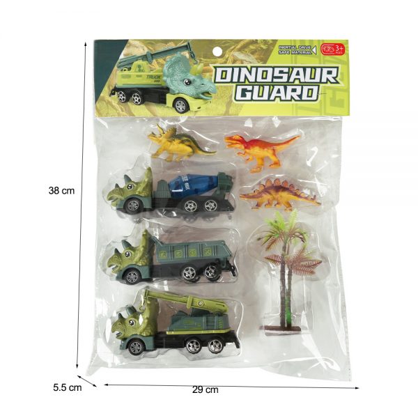 Dinosaur play set toy with friction car
