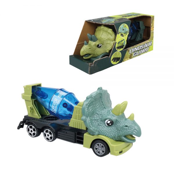 Triceratops model dinosaur truck plastic toy friction car