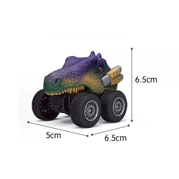 Friction dinosaur motorcycle toy with pull back car