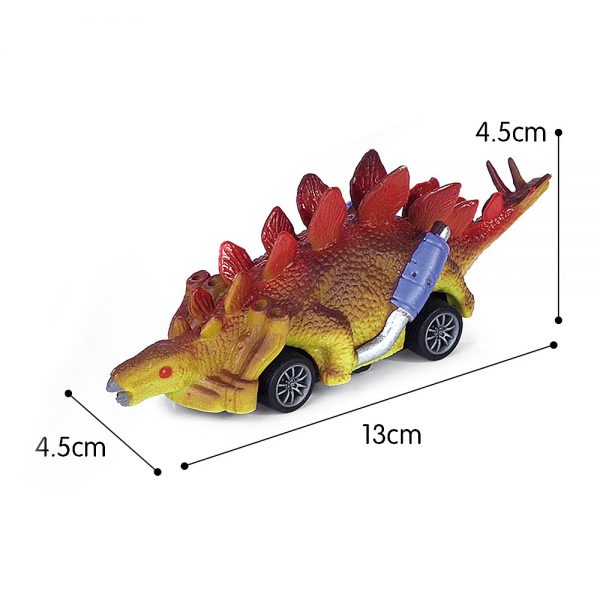Dinosaur plastic PVC friction motorcycle pull back car