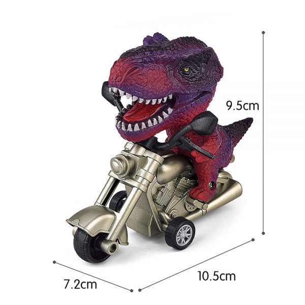 Dinosaur plastic PVC friction motorcycle pull back car