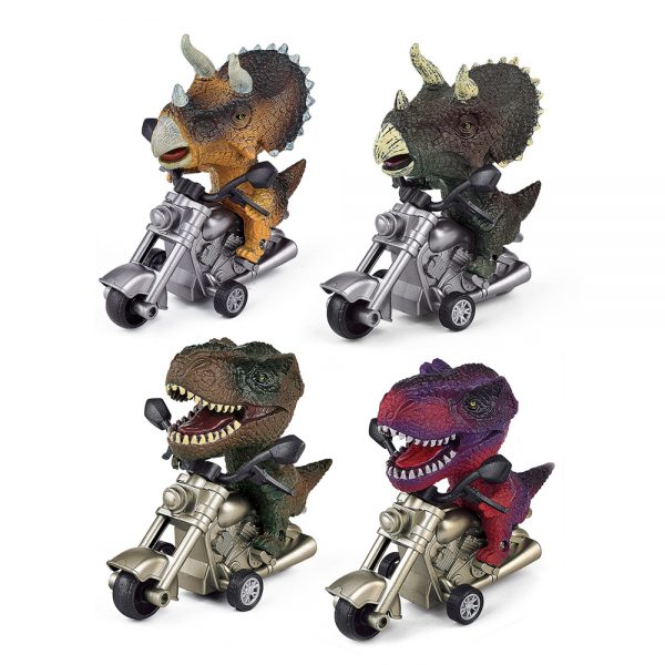 Plastic motorcycle toy friction power dinosaur car