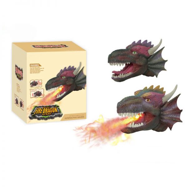 Realistc pretend game soft plastic vinyl hand puppet with spray and light