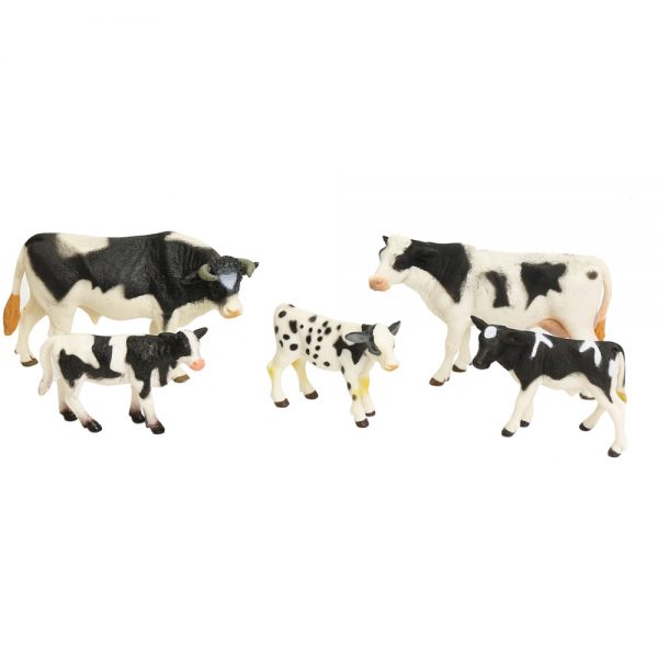 High simulation solid farm animal series 3d plastic model cow and cattle