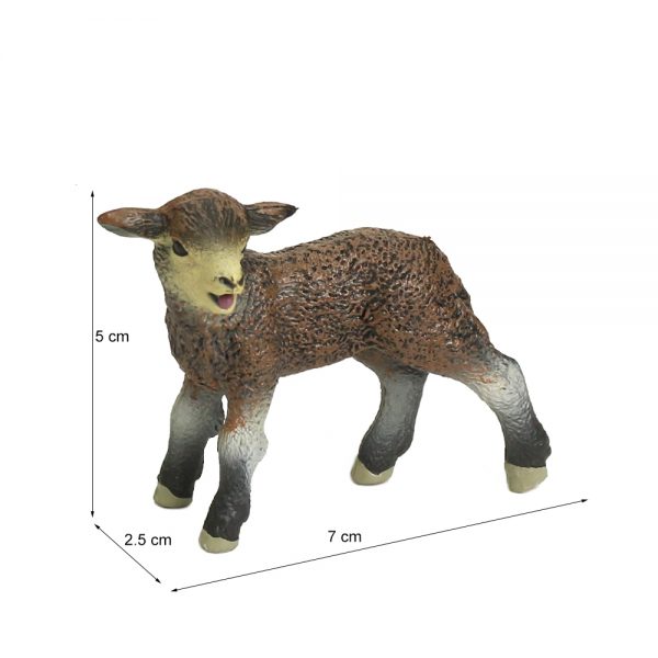 Solid PVC black sheep model farm animals high quality plastic toys