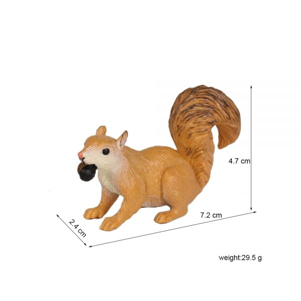 Forest animal model solid realistic mini plastic squirrel toy