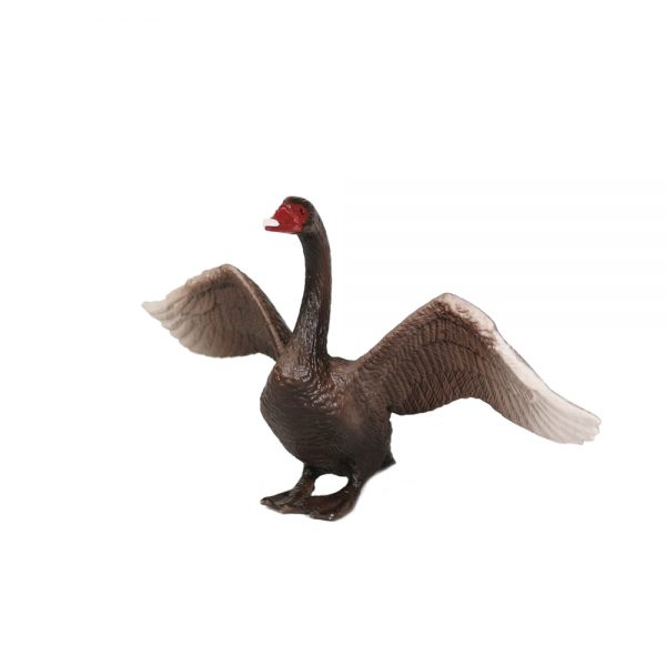 Gray swan solid model PVC realistic plastic poultry animal