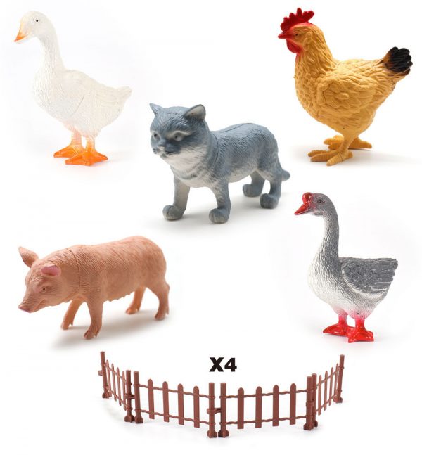 Hollow pig cat duck PVC model plastic poultry animal toys