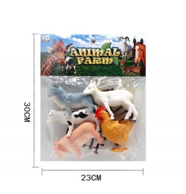 Hollow pig cat hen goat cow model farm animal toys model